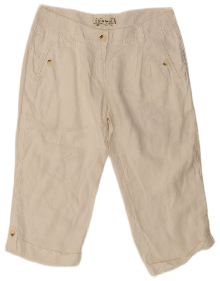 Fat Face Mens Capri Trousers UK 10 Small W32 L23 White