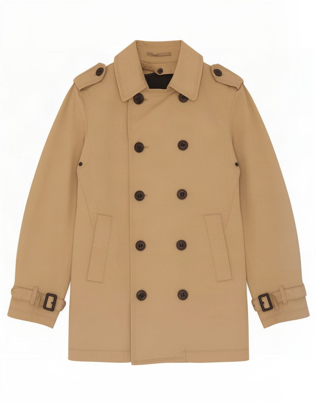 Zara Gabardina para hombre UK 36 Small Beige Poliéster