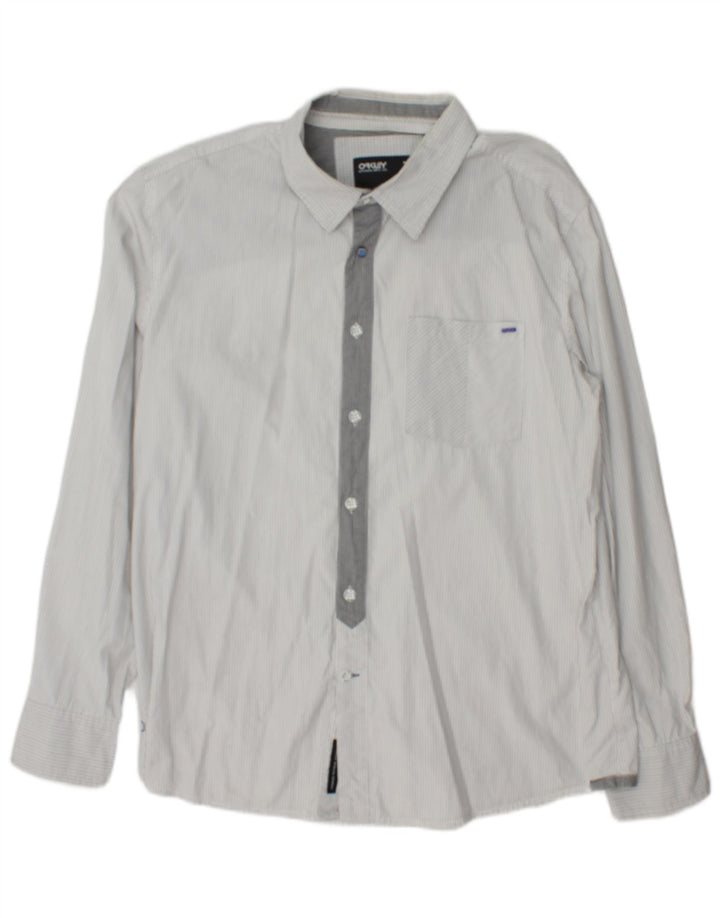 Oakley Mens Shirt Large White Patchwork