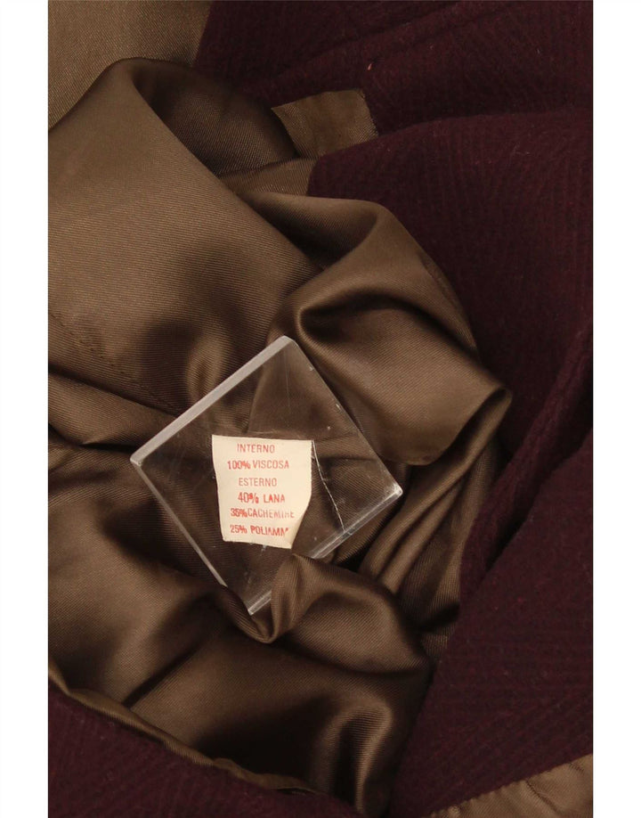 Wampum Mens 2 Button Blazer Jacket UK 42 XL Burgundy Wool