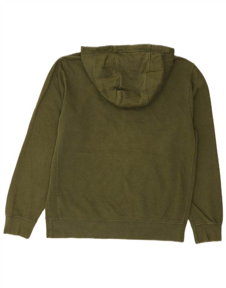 Nike Mens Graphic Hoodie Jumper Medium Khaki Cotton