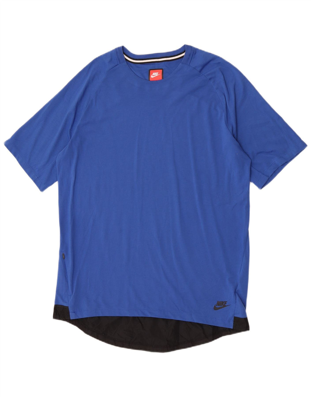 Nike T-Shirt Homme Haut Large Bleu Colorblock Polyester