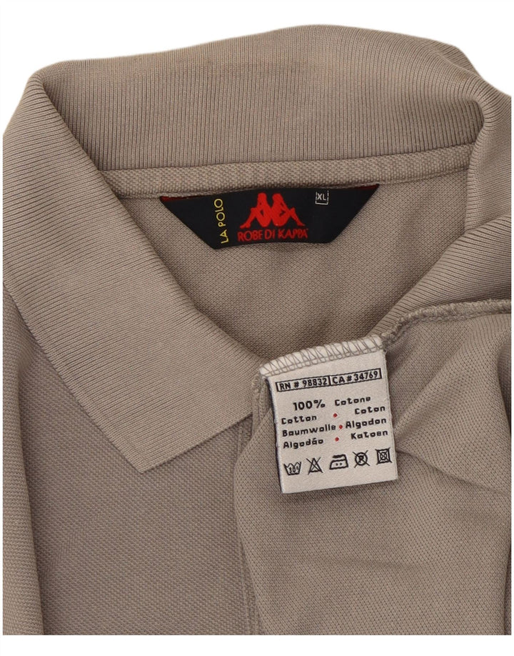 Kappa Mens Polo Shirt XL Grey Cotton