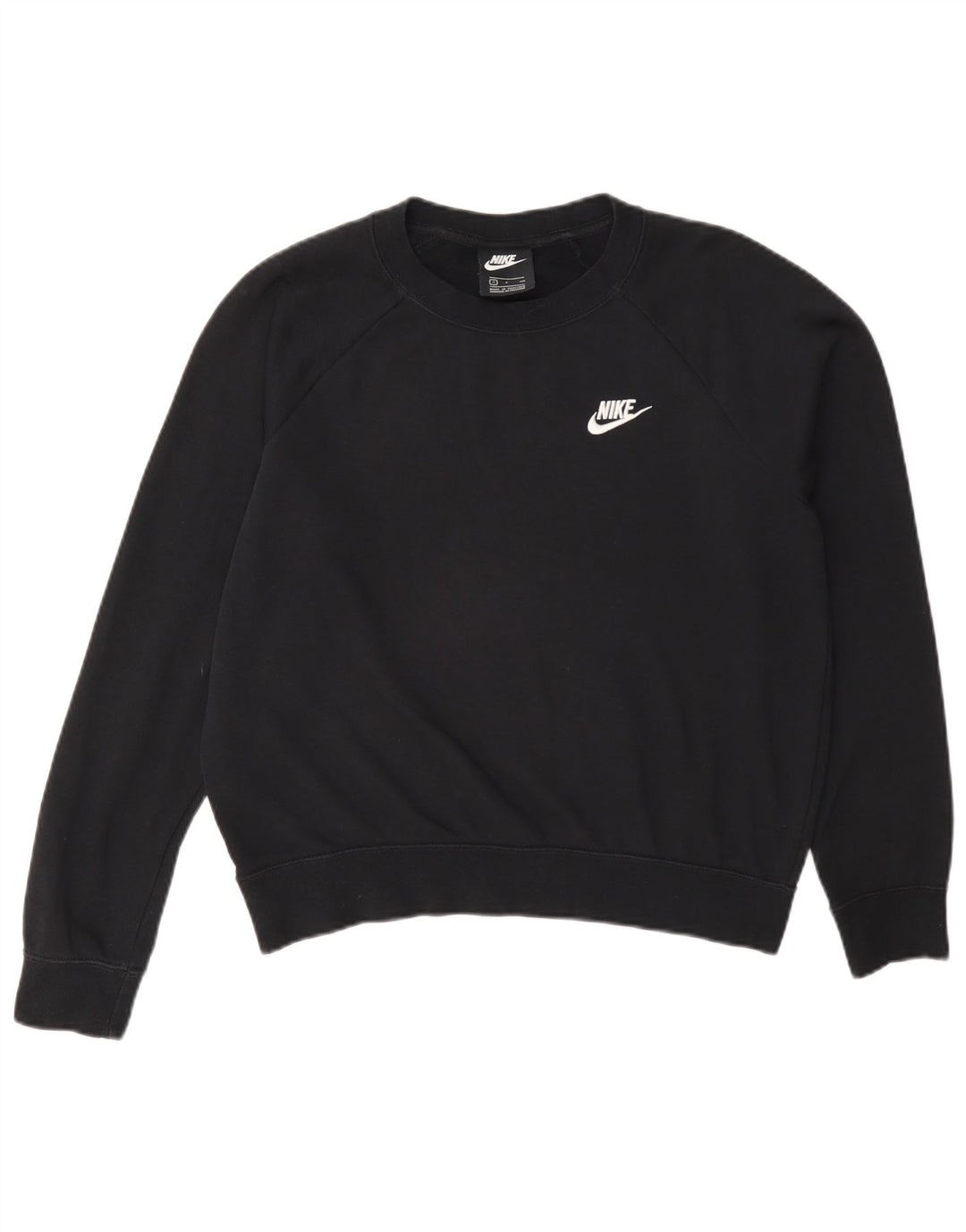 Nike Sweat-shirt surdimensionné pour femme UK 10 Petit coton noir