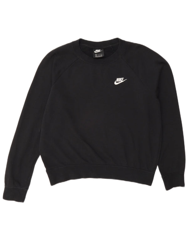 Pulover supradimensionat pentru femei Nike UK 10 Bumbac negru mic