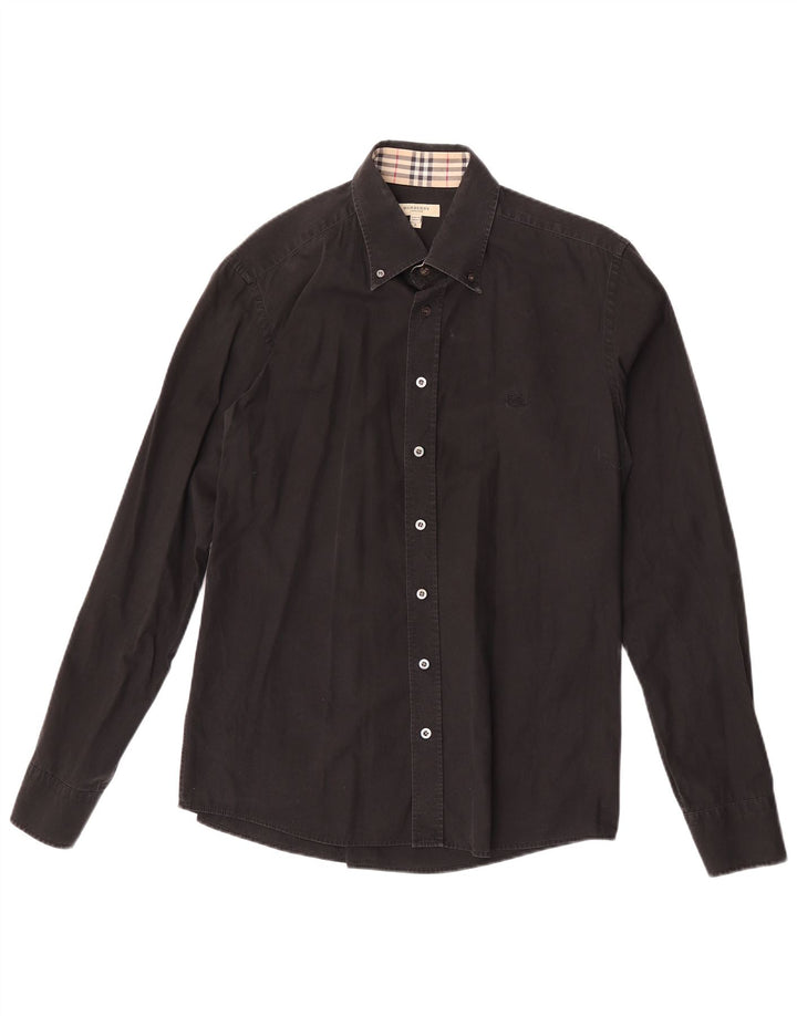 Camicia Uomo Burberry Large Nera In Cotone