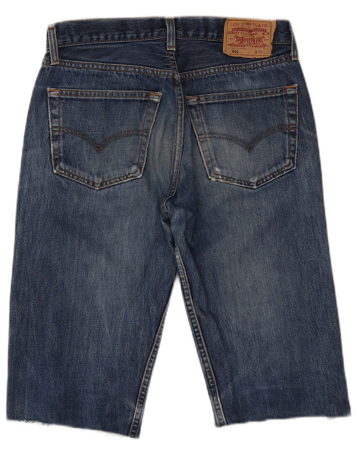 LEVI'S Mens 501 Denim Bermuda Shorts W32 Medium Blue Cotton