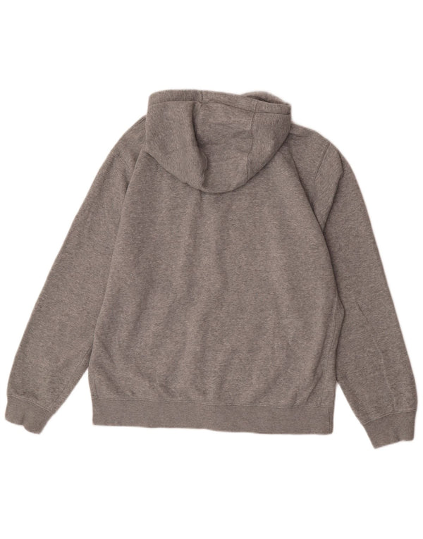 Nike Mens Regular Fit Zip Hoodie Sweater Large Grey Cotton