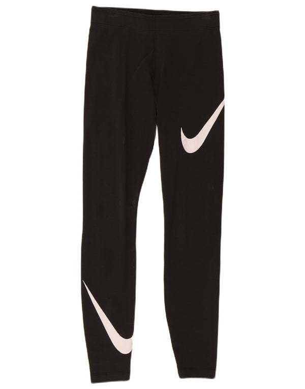 Leggings grafici da donna Nike UK 8 piccoli in cotone nero