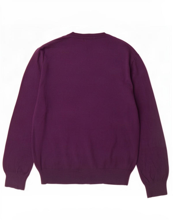 Męski sweter Gap z dekoltem w kształcie litery V, XL, fioletowy, bawełniany