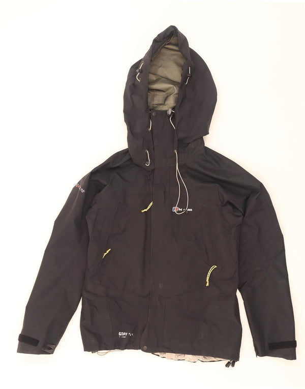 Berghaus Damen Gore-Tex Kapuzen-Windbreakerjacke UK 10 Small Schwarz Nylon