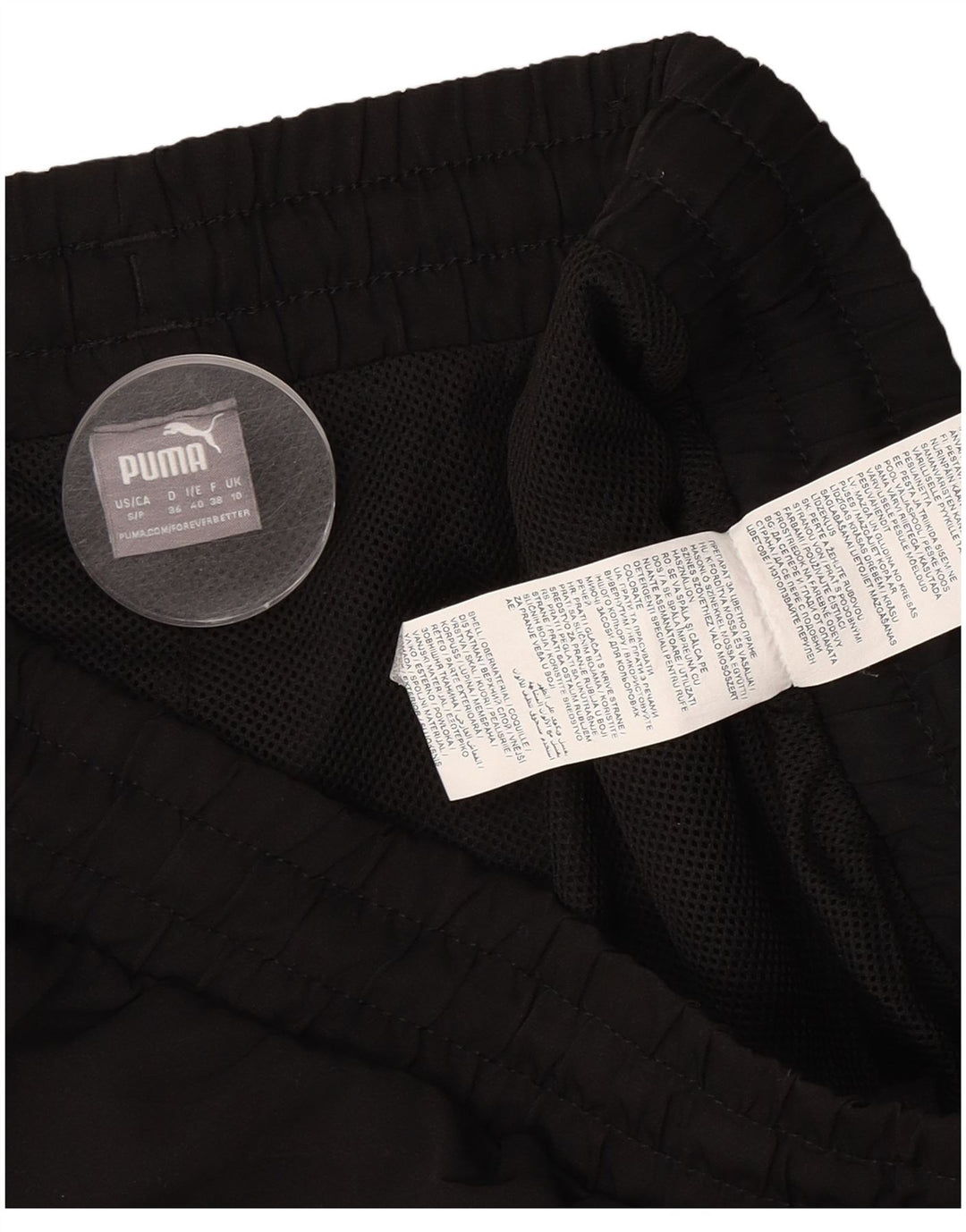 Puma Womens Sport Shorts UK 10 Small Black Polyester