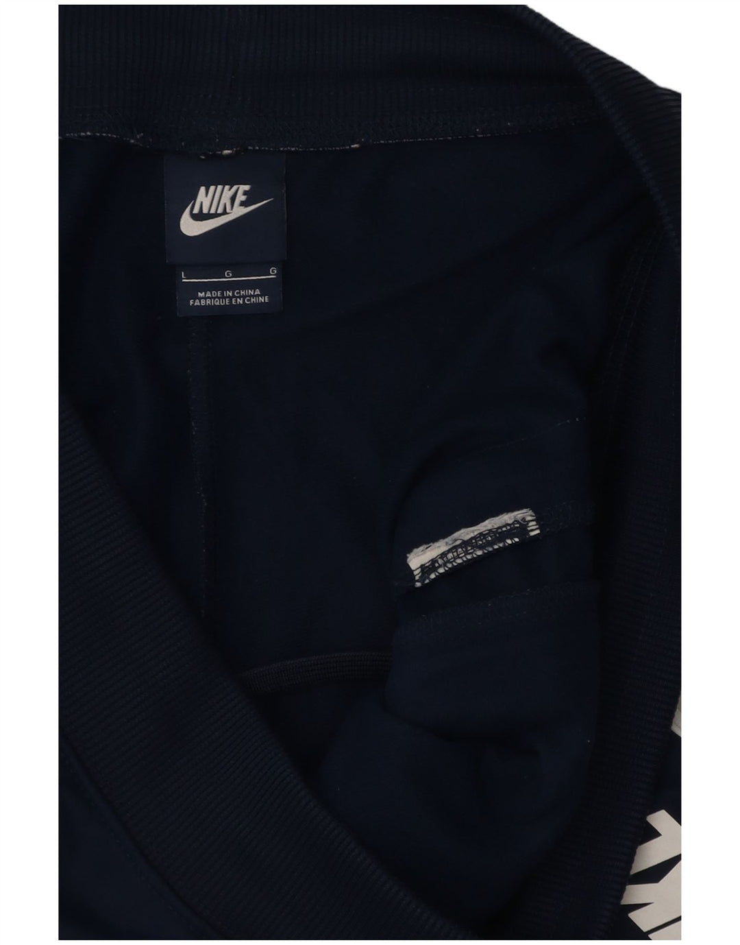 Nike Mens Tracksuit Trousers Joggers Large Navy Blue Colourblock Polyester