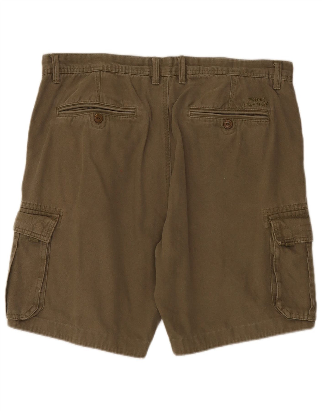 Weird Fish Mens Cargo Shorts W38 XL Khaki Cotton