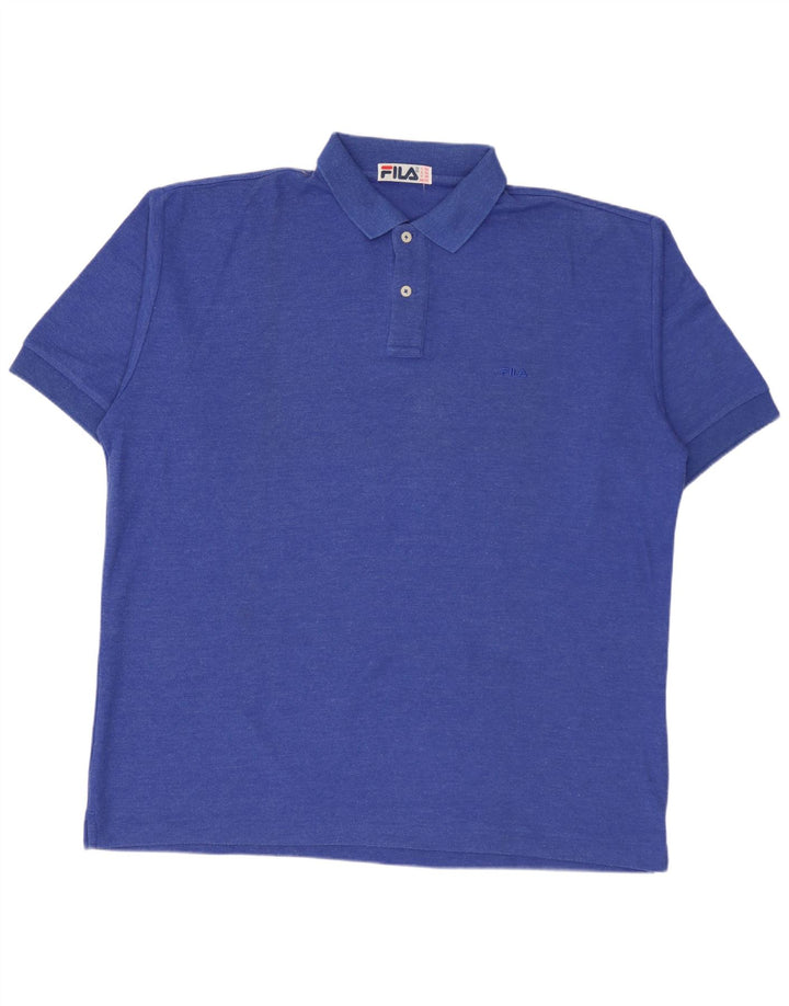 Fila Mens Polo Shirt IT 56 2XL Blue