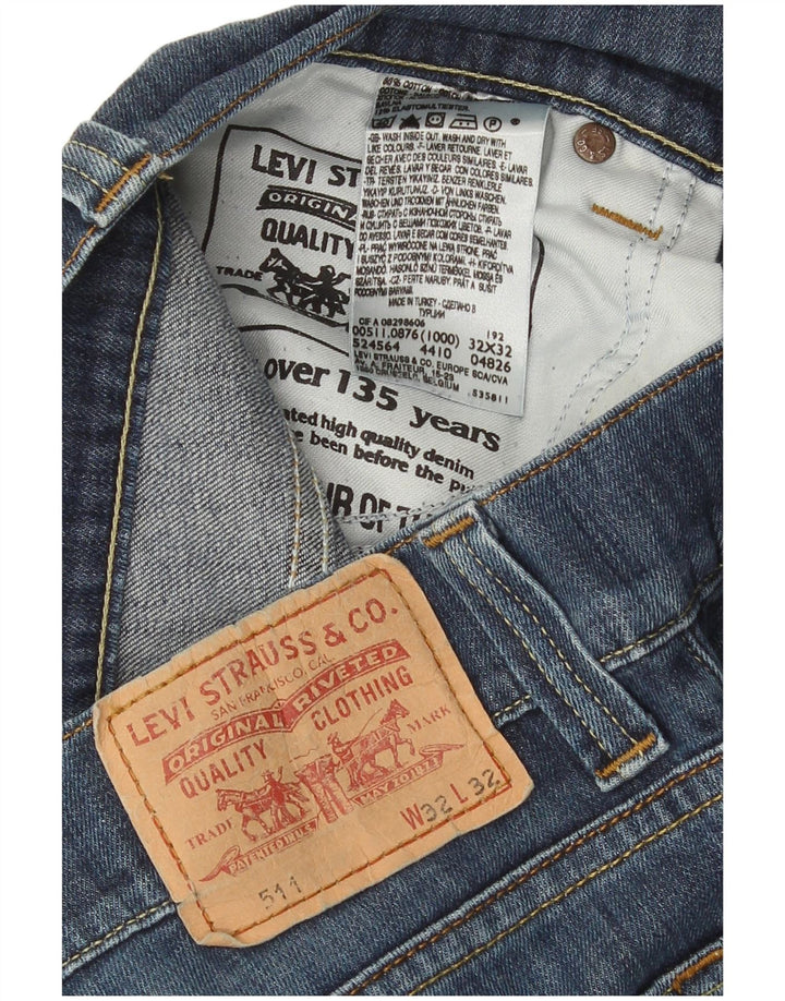 Levi's Herre 511 Slim Jeans W32 L32 Blå Bomuld