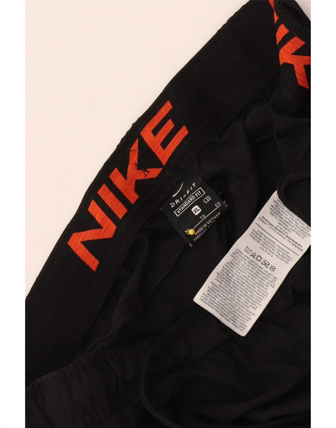 Nike Herre Dri Fit grafiske standard sportsshorts XL sort polyester