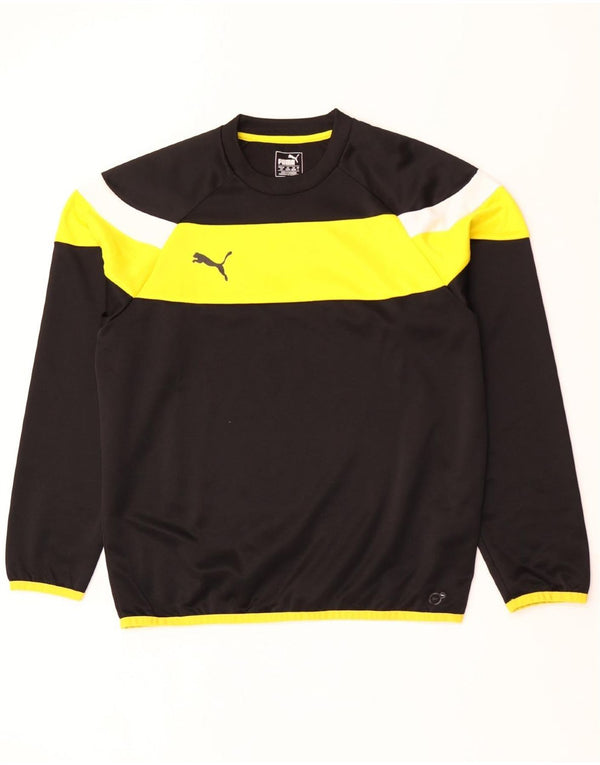 Maglia Puma da uomo a maniche lunghe grande nera in poliestere color block