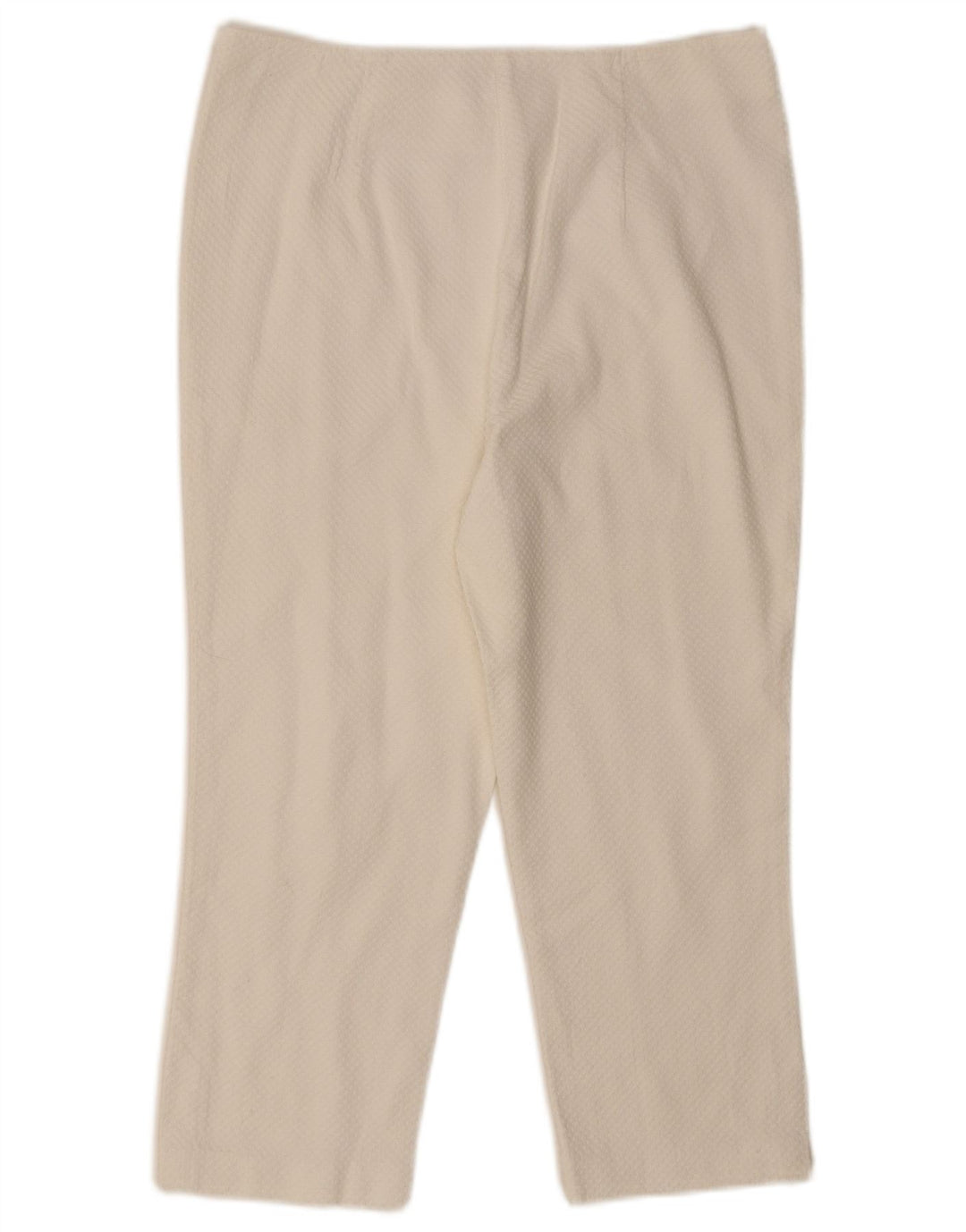 Luisa Spagnoli Womens Capri Trousers IT 44 Medium W30 L21 White Cotton