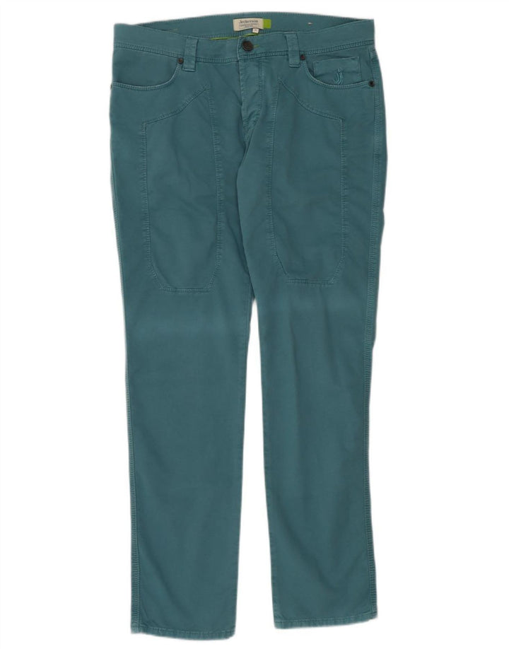 JECKERSON Mens Slim Jeans W36 L34 Blue Cotton