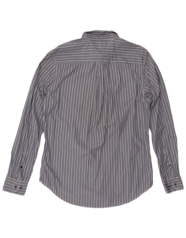 Camicia da uomo su misura Tommy Hilfiger Cotone a righe blu navy medio