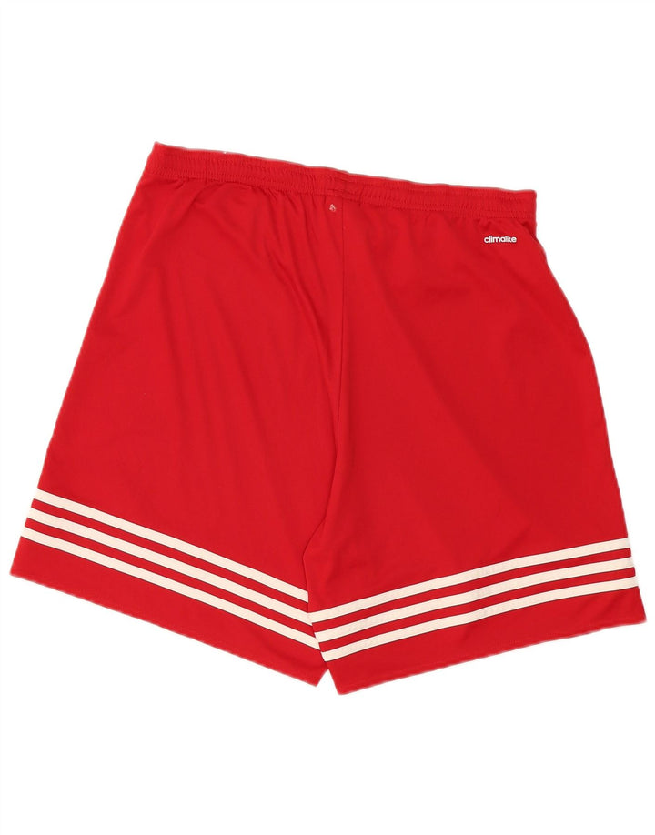 Pantaloncini sportivi Adidas Climalite da uomo di grandi dimensioni in poliestere rosso