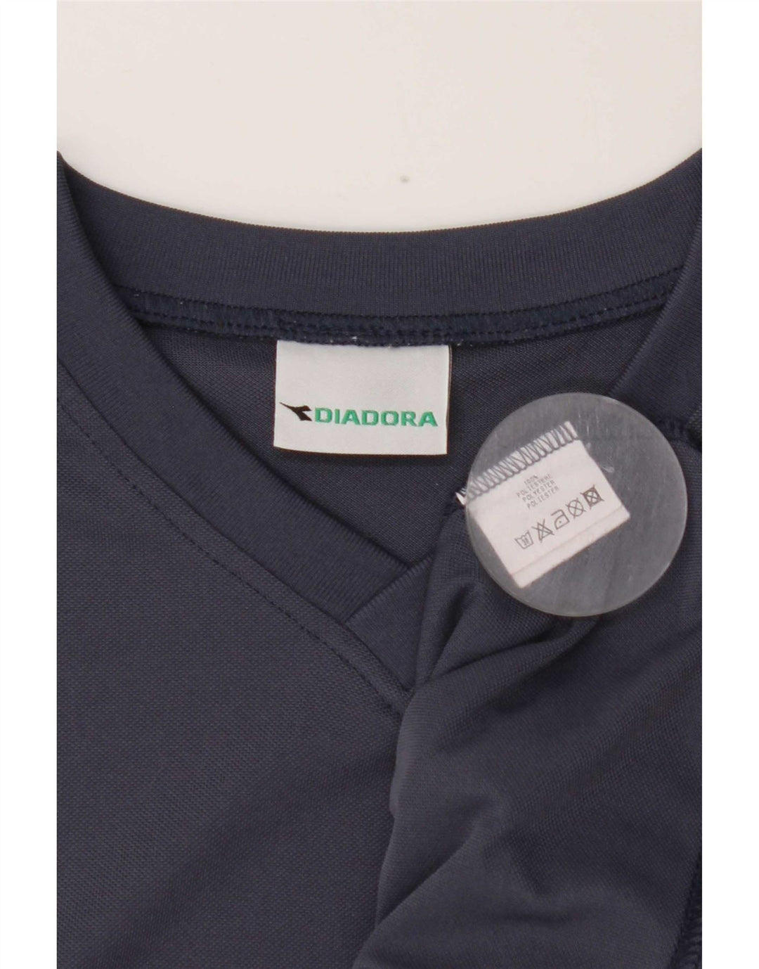 Diadora Mens T-Shirt Top Medium Navy Blue Polyester