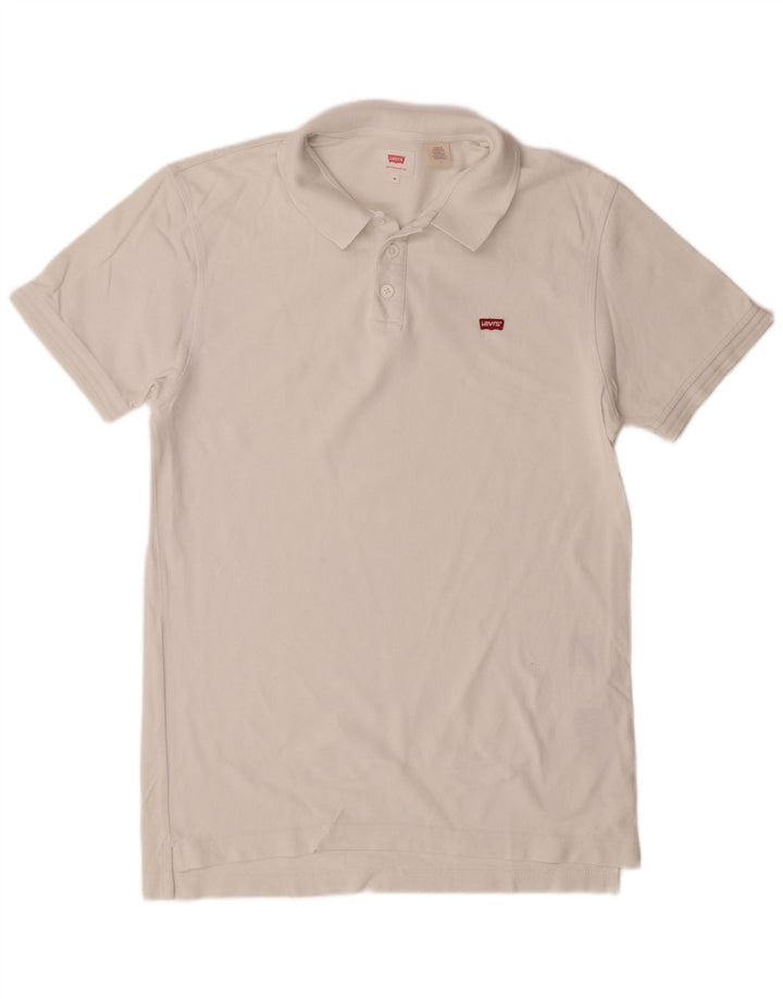 Tricou polo LEVI'S pentru bărbați, bumbac alb mediu