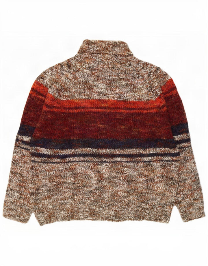Írta: American Mens Roll Neck Jumper pulóver Közepes tarka Fair Isle