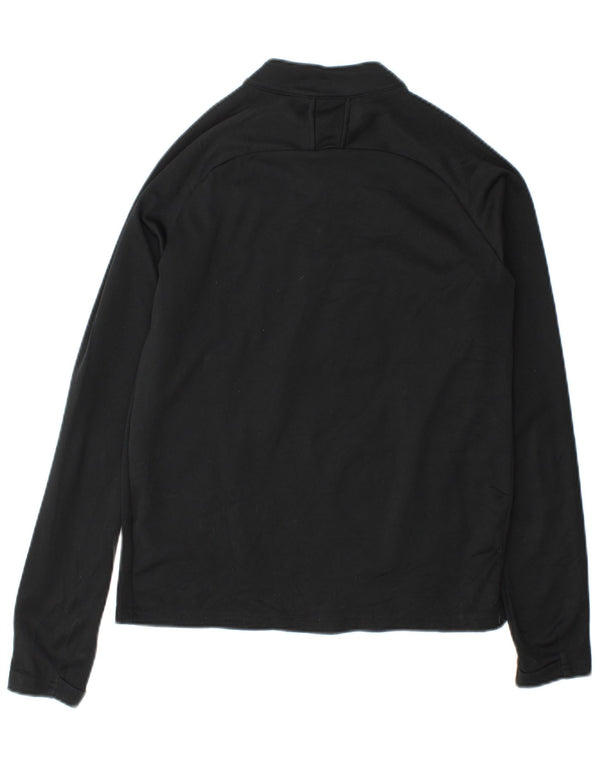 Felpa Nike da ragazzo Dri Fit con zip e collo, 12-13 anni, grande, nera
