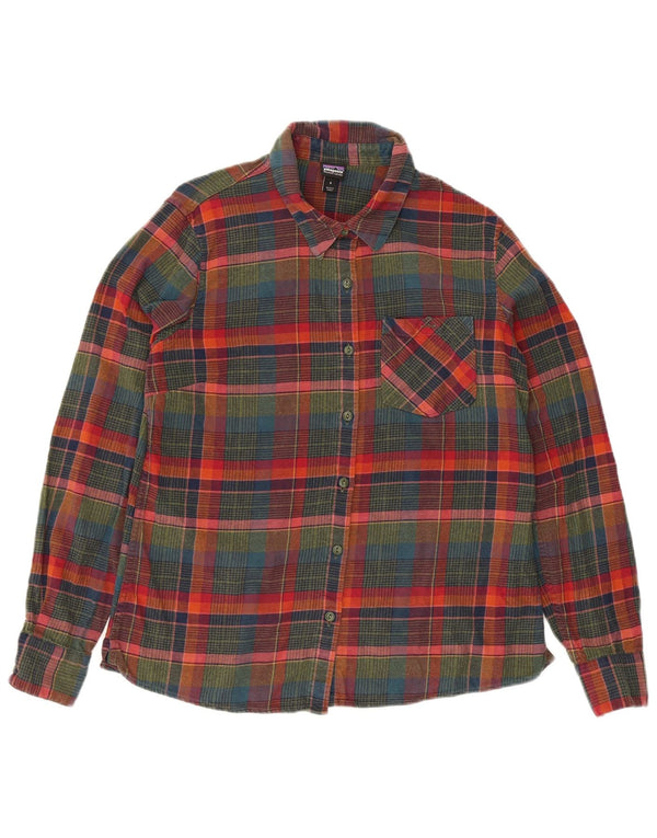 Patagonia Langarm-Flanellhemd für Damen, UK 10, klein, mehrfarbig, kariert
