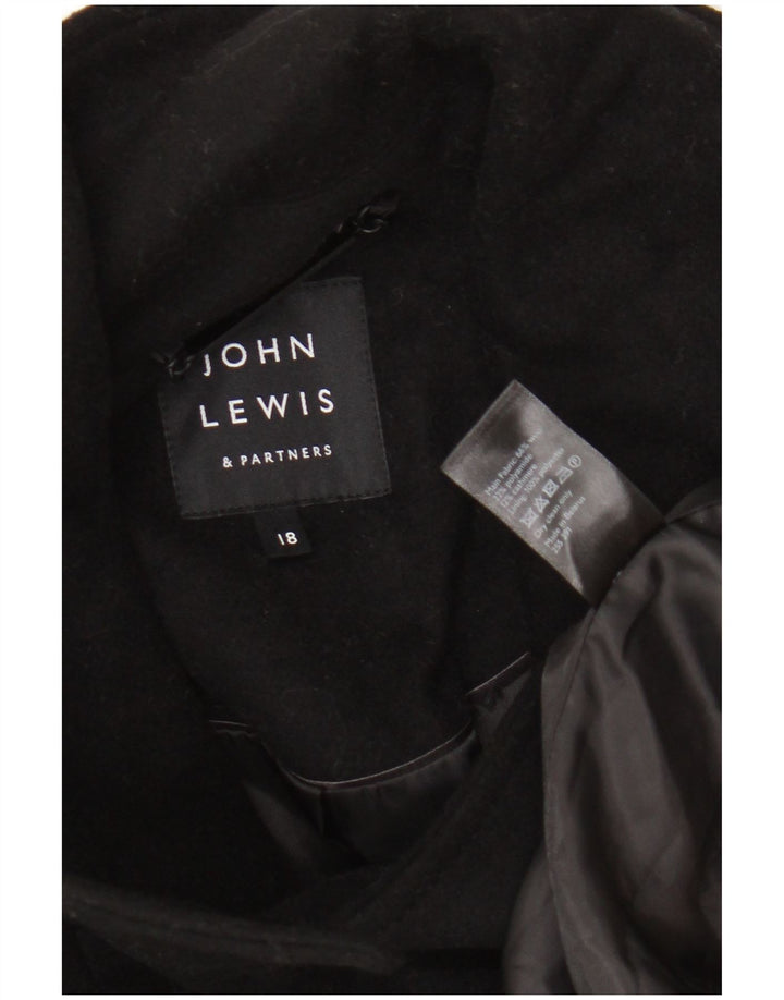 Женское полупальто оверсайз John Lewis UK 18 XL, черная шерсть