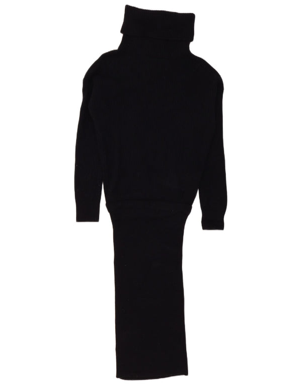 All Saints Dame Roll Neck Langærmet Jumper Dress UK 10 Small Black