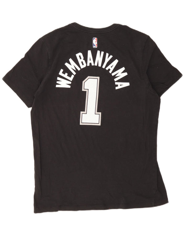 Nike Mens San Antonio Spurs grafikus póló felső XL fekete pamut