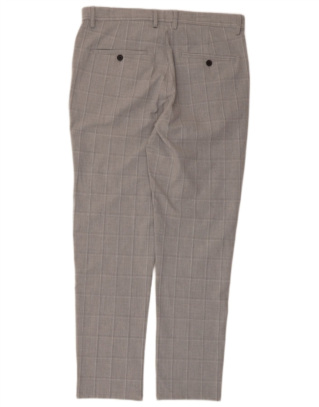 Zara Mens Slim Chino Trousers EU 40 Medium W31 L28 Grey Check