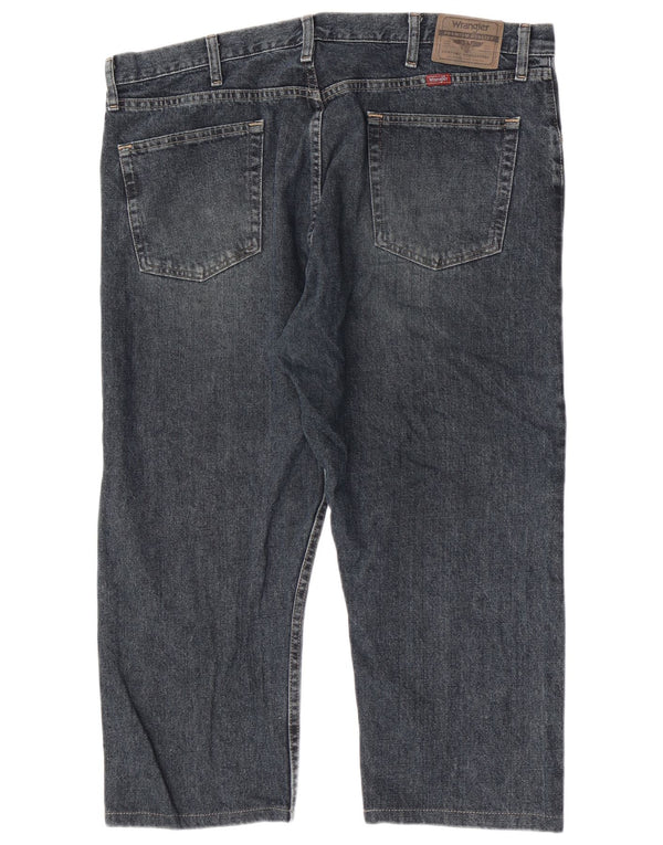 Wrangler Mens Straight Jeans W40 L23 Azul Marinho Algodão