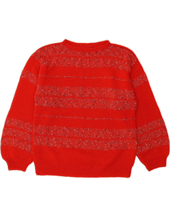 VINTAGE Womens Crew Neck Jumper Sweater UK 14 Medium Red Flecked Vintage Vintage and Second-Hand Vintage from Messina Hembry 