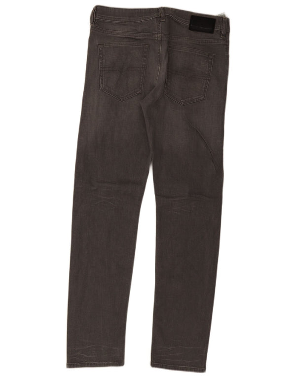 Diesel Mens Buster Regular Slim Tapered Jeans W33 L32 Grey Cotton