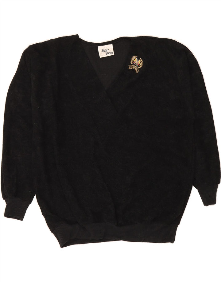 VINTAGE Womens Full Tracksuit UK 16 Large  Black Polyester Vintage Vintage and Second-Hand Vintage from Messina Hembry 