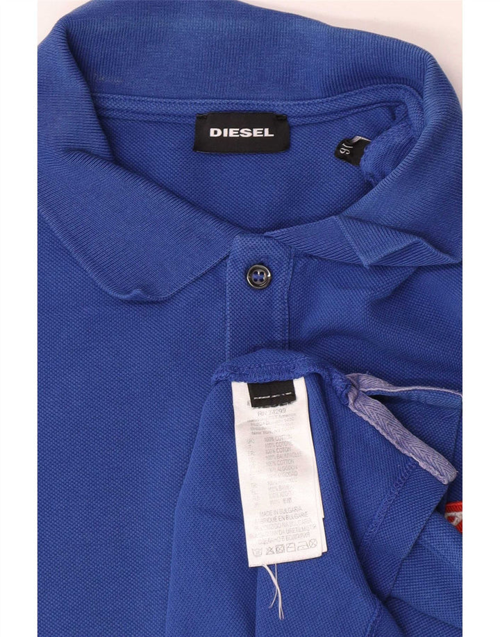 Diesel Boys Polo Shirt 15-16 Years Blue Cotton