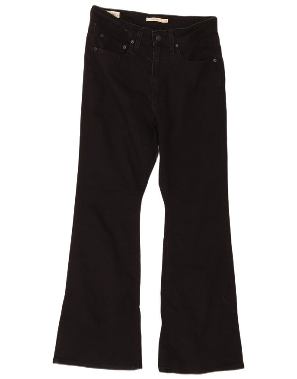Levi's Damen 726 High Waist Flared Jeans W30 L30 Schwarze Baumwolle