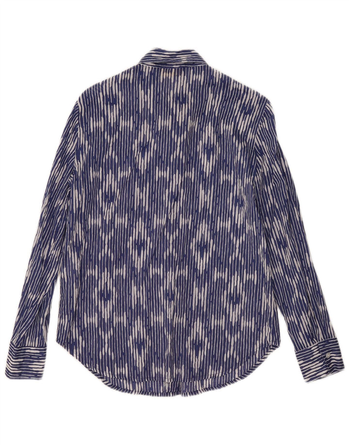 Camicia da donna Piombo UK 10 Small Blu Ikat Cotton