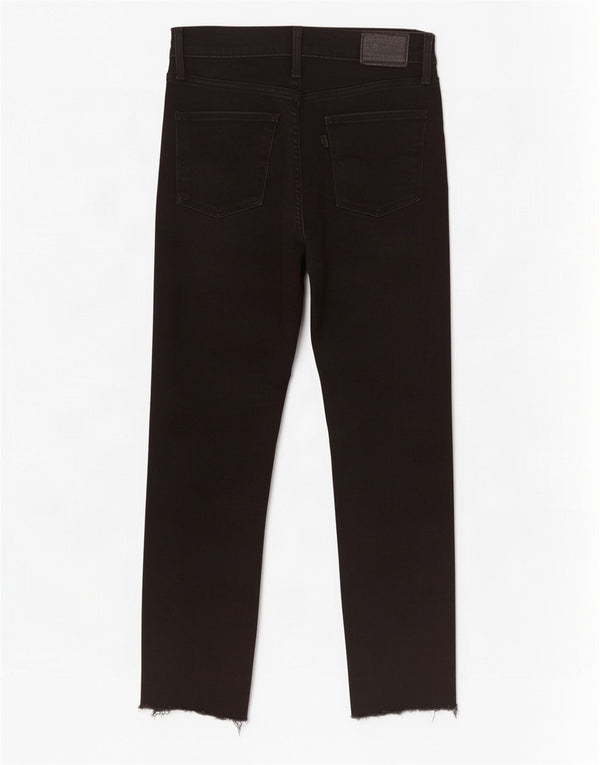 Levi's Womens Crop Slimming Skinny Jeans W27 L25 Sort bomuld