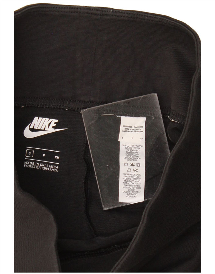 NIKE Womens Sport Shorts UK 8 Small  Black Cotton