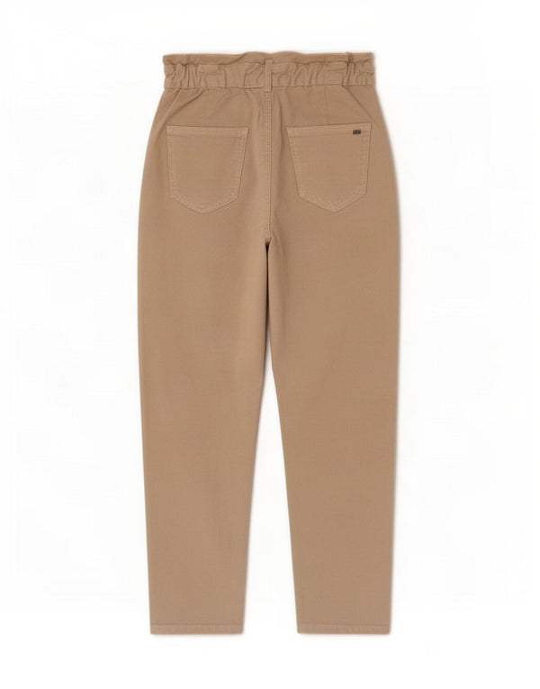 Женские укороченные зауженные джинсы с высокой талией Zara EU 34 2XS W24 L24 Бежевый хлопок