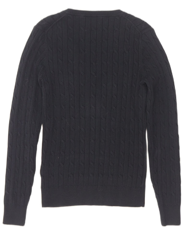 Gant Dame V-hals sweater UK 8 Lille marineblå bomuld