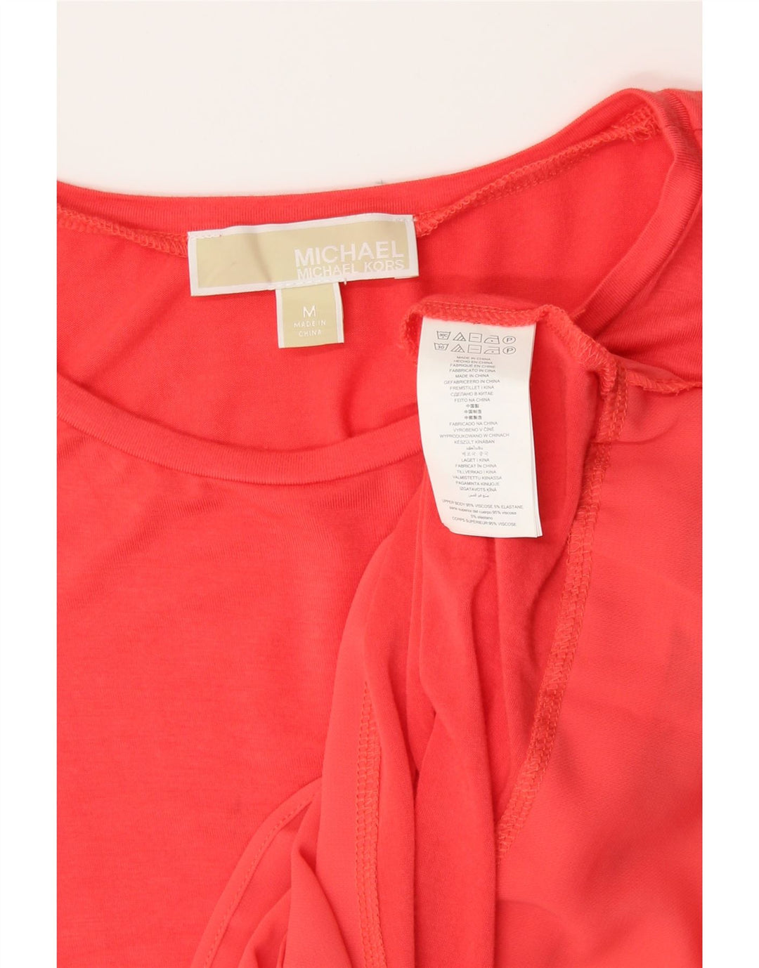 MICHAEL KORS Womens Vest Top UK 14 Medium Red Viscose Vintage Michael Kors and Second-Hand Michael Kors from Messina Hembry 
