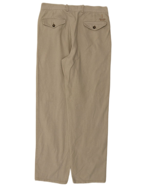 Pantaloni Chino Pegged Uomo Trussardi IT 46 Small W29 L30 Cotone Beige