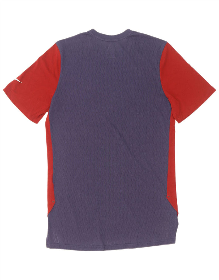 Nike Mens Dri Fit T-Shirt Top Medium Red Colourblock
