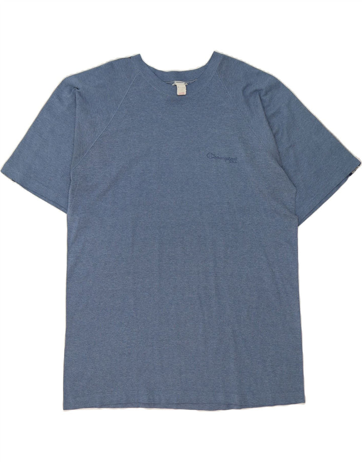 CHAMPION Mens Graphic T-Shirt Top Large Blue Vintage Champion and Second-Hand Champion from Messina Hembry 